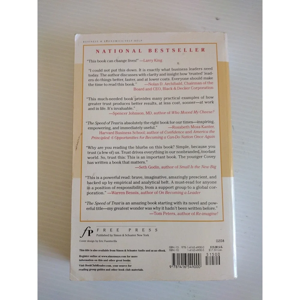 SPEED of Trust : The One Thing That Changes Everything by Stephen M. R. Covey...